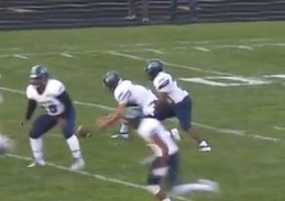 Is the QB’s knee down on bad snap and does receiver reach the line to gain?