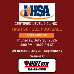 2026 IHSA Certified Level 2 Football Officiating Clinic
